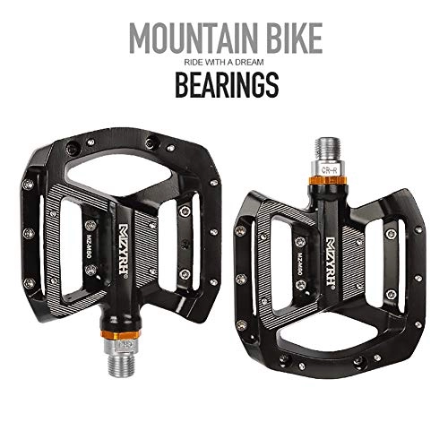 Mountain Bike Pedal : ASUD Mountain Bike Pedals, Ultra Strong Colorful CNC Machined 9 / 16 inch Cycling Sealed 3 Bearing Pedals