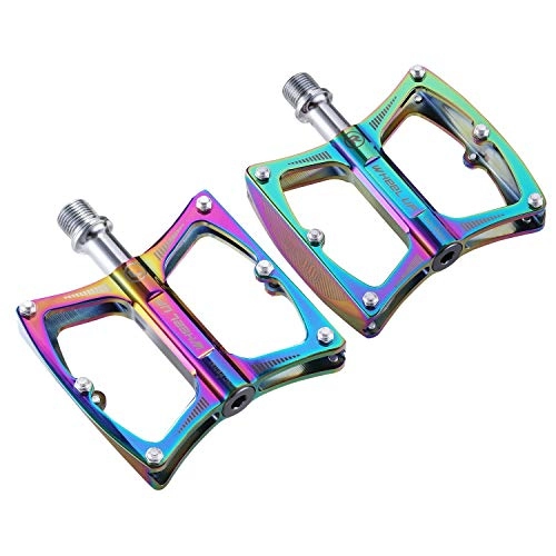 Mountain Bike Pedal : Asvert Bicycle Pedals Cycling Aluminium Alloy Road Bike Colourful Pedals, Colourful