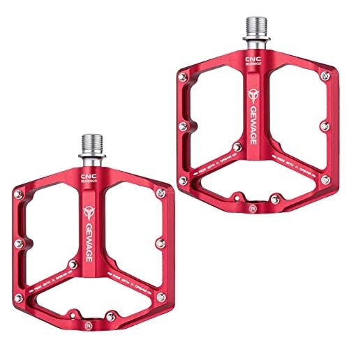Mountain Bike Pedal : ATHERR Mountain Bike Pedal | Aluminum Alloy Bicycle Wide Platform Flat Pedals, Non-Slip Lightweight Bicycle Platform Pedals, With Universal Screw Port