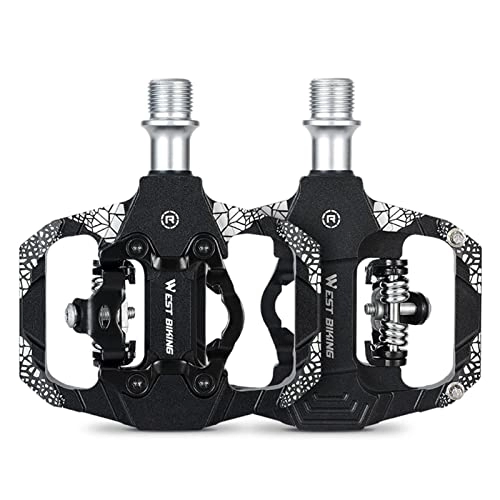 Mountain Bike Pedal : AUTOECHO Clipless Pedals for Mountain Bike - Lightweight Aluminum Alloy Bicycle Pedals Flat Pedals for Road Bike, Bike Accessories for Riding