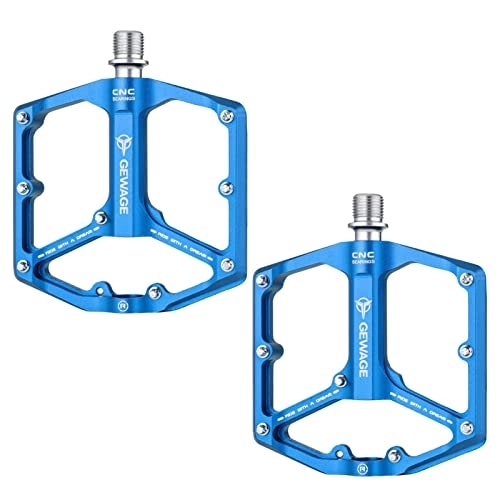 Mountain Bike Pedal : Aznever Mountain Bike Pedal, Double-Sided Screw Design Bicycle Flat Pedals, Sealed Bearing Design Mountain Bike Pedal
