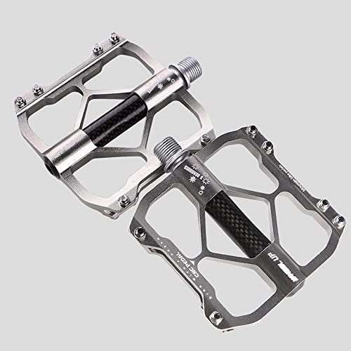 Mountain Bike Pedal : AZPINGPAN Bicycle Pedals丨Palin Sealed Chromium-molybdenum Steel Axle Aluminum Alloy Road Folding Bicycle Pedals Mountain Bike Accessories / 14mm Thread Diameter, With Detachable Cleats