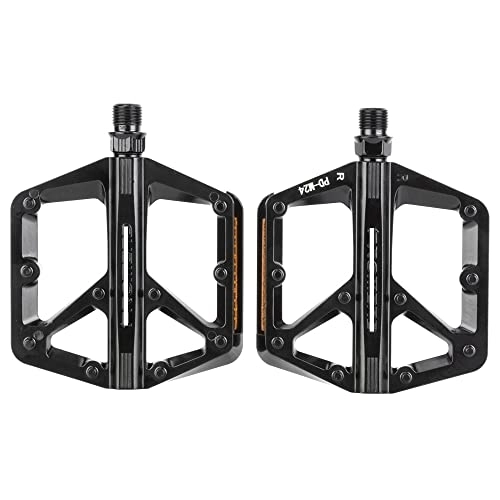 Mountain Bike Pedal : AZPINGPAN Bicycle Pedals丨Slip-resistant Mountain Road Bike Aluminum Pedals With Reflectors Palin DU Sealed Bearings丨wear-resistant Riding Parts Accessories (black)