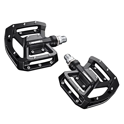 Mountain Bike Pedal : AZPINGPAN Black Bicycle Pedals丨Adjustable Cleat Height Mountain Bike Lightweight Aluminum Pedals丨Slope Design Chrome-molybdenum Steel Shaft Seal Riding Accessories