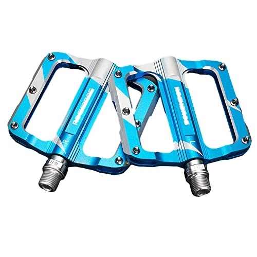 Mountain Bike Pedal : AZPINGPAN Hollow Lightweight Aluminum Bicycle Pedals丨14mm Threaded Caliber Sealed Non-slip Mountain Bike Pedal Accessories丨12 Stainless Steel Cleats Widened Panel