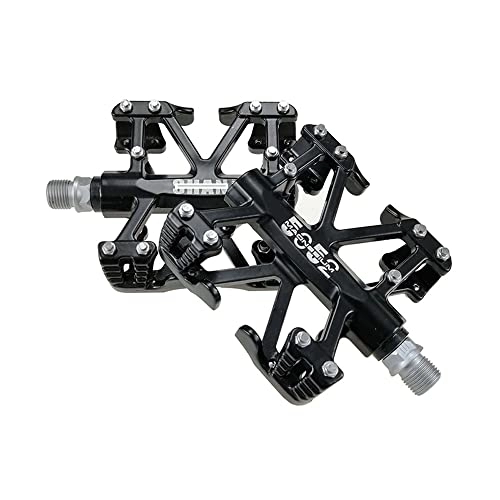 Mountain Bike Pedal : AZPINGPAN Magnesium Alloy 2 DU Bicycle Pedals丨CNC Integrated Hollow Chromium-molybdenum Steel Axle Mountain Bike Flat Pedals丨14mm Threaded Caliber Outdoor Cycling Road Bike Accessories