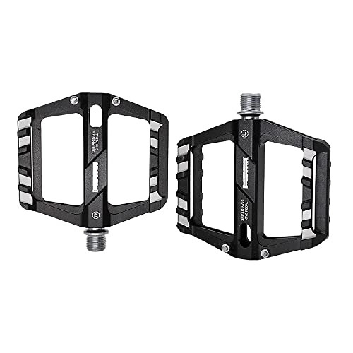 Mountain Bike Pedal : AZPINGPAN Mountain Bike Pedal 9 / 16 Inch丨3 Bearing Ultra-light Aluminum Alloy Stainless Steel Cleats Road Folding Bicycle Pedal Bicycle Accessories (14mm Thread Diameter)