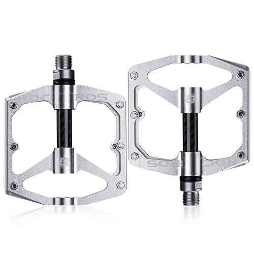 Mountain Bike Pedal : AZPINGPAN One-piece Lightweight Bicycle Pedals, Detachable Anti-skid Nail Peilin Bearing Mountain Folding Bike Pedals, Chrome-molybdenum Steel Shaft Anodized Outdoor Riding Accessories