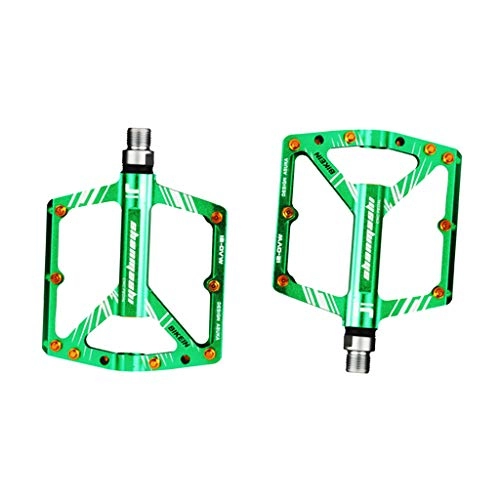 Mountain Bike Pedal : B Baosity Mountain Bike Pedals Bicycle Platform Pedals Road Bike Bearing Pedals for 9 / 16-Inch Bicycle Bike, Lightweight and Corrosion Resistant - Green