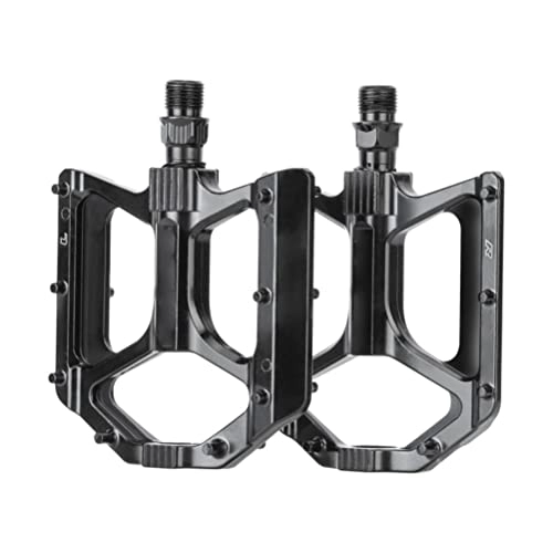 Mountain Bike Pedal : BANGTIAN Bicycle Pedals, 1 Pair Mountain Bike Pedals Aluminum Alloy MTB Pedals Wear-resistant Anti Slip DU Bearing Wide Bicycle Flat Pedals for Road Mountain Bike
