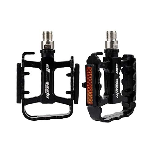 Mountain Bike Pedal : BAODI Bicycle Pedals Bicycle Components Bicycle Pedal Non-Slip Pedal with Reflective Film Aluminum Alloy Bearing Road Bike Mountain Bike Pedal