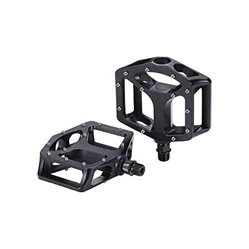 Mountain Bike Pedal : BBB Cycling Mountain Bike Pedals Flat I 9 / 16" MTB Pedals Flat With Replaceable Grip Pins For Downhill And Freeriding I MountainHigh BPD-32, Black