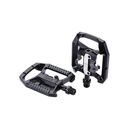 Mountain Bike Pedal : BBB Cycling Road Bike Dual Function Pedals with Cleats SPD & Flat 9 / 16" Durable Aluminium Cage Adjustable Tension for MTB E-MTB Urban E-Road DualChoice BPD-61
