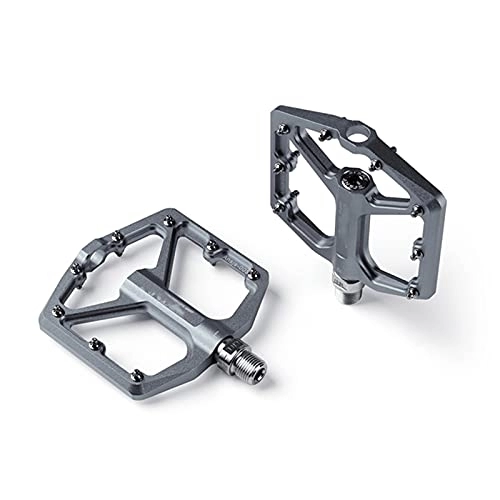 Mountain Bike Pedal : Bearing Mountain Bike Pedals Platform Bicycle Flat Alloy Pedals Pedals Alloy Flat Pedals Pedals (Color : Gray, Size : 10x11.8x1.3cm)