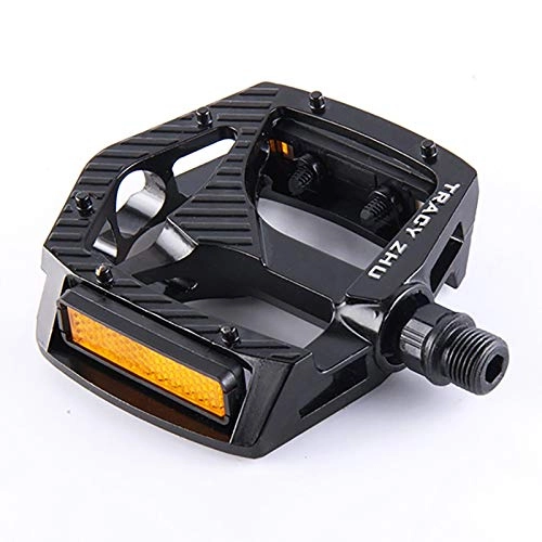 Mountain Bike Pedal : Bearings Bicycle Pedal Anti-slip Ultralight CNC MTB Mountain Bike Pedal Sealed Bearing Pedals Bicycle Accessories Cycling Pedal (Color : Black)