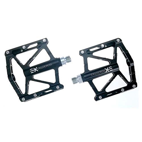 Mountain Bike Pedal : Belleashy Bike Pedals Mountain Bike Pedals 1 Pair Aluminum Alloy Antiskid Durable Bike Pedals Surface For Road BMX MTB Bike 2 Colors (SMS-EX) for Cycling (Color : Black)
