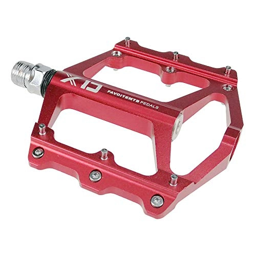Mountain Bike Pedal : Belleashy Bike Pedals Mountain Bike Pedals 1 Pair Aluminum Alloy Antiskid Durable Bike Pedals Surface For Road BMX MTB Bike 5 Colors (SMS-XD) for Cycling (Color : Red)