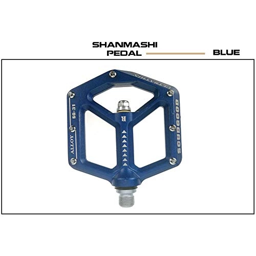 Mountain Bike Pedal : Belleashy Bike Pedals Mountain Bike Pedals 1 Pair Aluminum Alloy Antiskid Durable Bike Pedals Surface For Road BMX MTB Bike 6 Colors (SMS-31) for Cycling (Color : Blue)