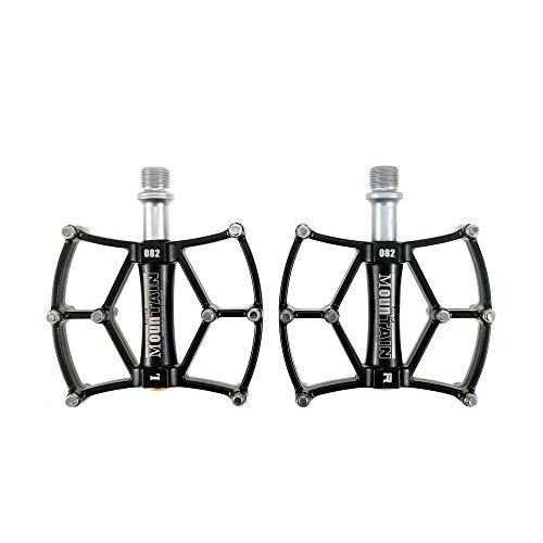 Mountain Bike Pedal : Belleashy Bike Pedals Mountain Bike Pedals 1 Pair Aluminum Alloy Antiskid Durable Bike Pedals Surface For Road BMX MTB Bike Black (SMS-082) for Cycling