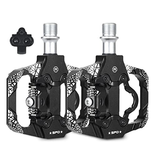 Mountain Bike Pedal : Bestevery Mountain Bike Pedals Compatible for Cleats Sealed Clipless Aluminum Bicycle Flat Platform Pedals for Bike MTB Bike Mount