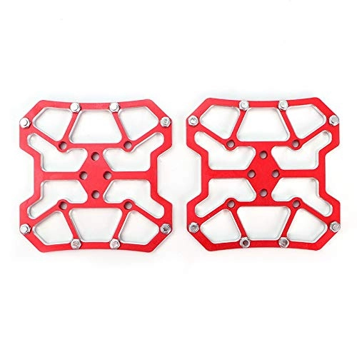 Mountain Bike Pedal : BGGPX 2PCS MTB Mountain Bicycle Clipless Pedal Platform Adapters / Fit For SPD / Fit For Shimano KEO Pedal Platform Bicycle Bike Pedals (Color : Red)
