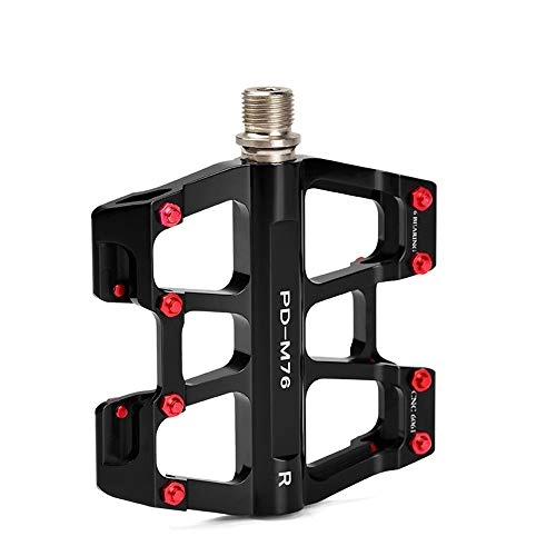 Mountain Bike Pedal : BGROEST-SP Bicycle Pedal Mountain Bike Pedal Lightweight Aluminium Alloy Pedals for MTB Road Bicycle Road bike Hybrid Pedal (Color : Black)