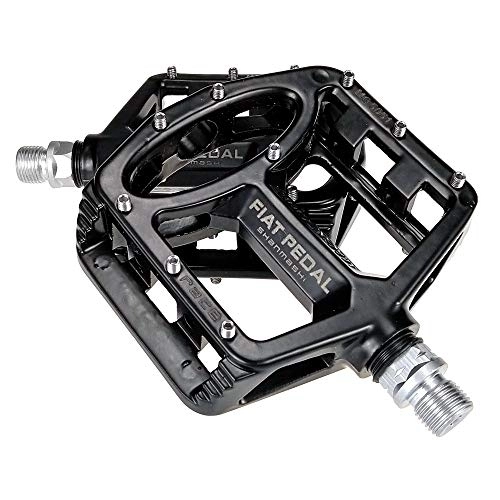 Mountain Bike Pedal : BGROESTWB Bike Pedals Bicycle Platform Mountain Bike Pedal 1 Pair Road MTB Bicycle Magnesium Alloy Non-slip Durable Bicycle Pedal Surface 8 colors Hybrid Pedal (Color : Black)