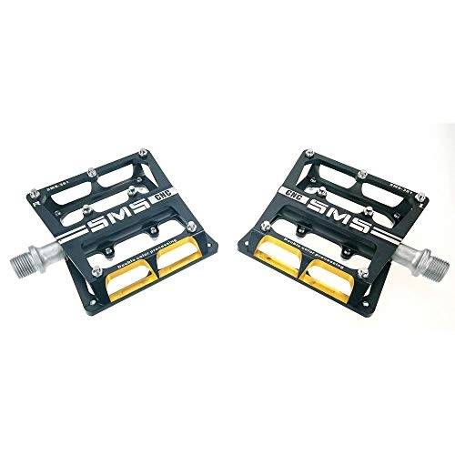Mountain Bike Pedal : BGROESTWB Bike Pedals Bicycle Platform Mountain Bike Pedals 1 Pair Aluminum Alloy Antiskid Durable Bike Pedals Surface For Road Bike 8 Colors (SMS-361) Hybrid Pedal (Color : Black)