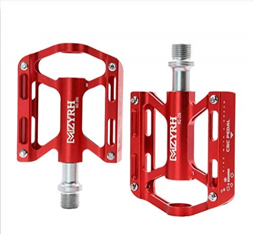 Mountain Bike Pedal : BHPL MZYRH bicycle pedal aluminum alloy pedal mountain bike ultra light non-slip bearing ankle, Silver