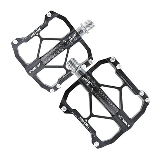 Mountain Bike Pedal : Bicycle Accessories Road Bike Pedals Bicycle Pedal Bearing 6061 Aluminum Alloy + Carbon Fiber Tube Mountain Bike Aluminum Pedal