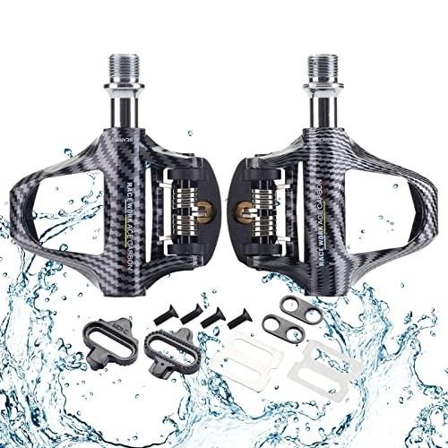 Mountain Bike Pedal : Bicycle Click Pedals - Carbon Road Bike Pedals | Extremely Reliable Click Pedal Bicycle Accessories for Mountain Bike and Road Bike Cipliko