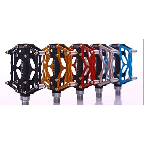 Mountain Bike Pedal : Bicycle Cycling 9 / 16"Bike Pedals, New Aluminum Antiskid Durable Mountain Bike Pedals Road Bike Hybrid Pedals 3 Colors