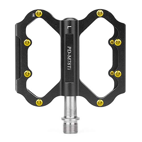 Mountain Bike Pedal : Bicycle Cycling Bike Pedals Mountain Bike Pedal Lightweight Aluminium Alloy Pedals for MTB Road Bicycle For MTB BMX City & Trekking (Color : Black)