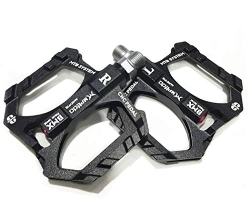 Mountain Bike Pedal : Bicycle Cycling Bike Pedals, New Aluminum Antiskid Durable Mountain Bike Pedals Road Bike Hybrid Pedals for 9 / 16 inch, Black