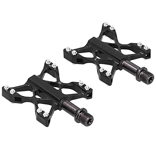 Mountain Bike Pedal : Bicycle Flat Pedals, Aluminum Platform Bicycle Pedal, Exquisite Appearance with Strong Grip for Mountain Bikes