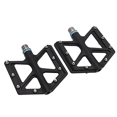 Mountain Bike Pedal : Bicycle Footrest, Durable and Lightweight Nylon Pedal, Black for Mountain Bikes
