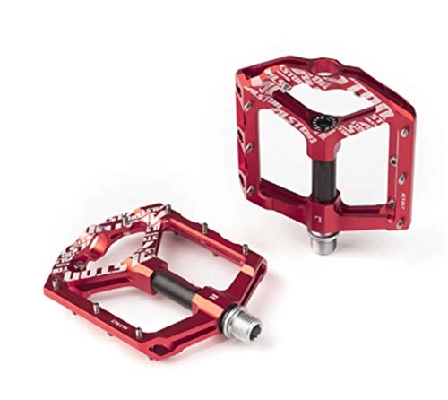 Mountain Bike Pedal : Bicycle mountain bike pedal Bike Pedals Bicycle Pedals 9 / 16 Inch Spindle Universal Cycling Pedals Aluminium Alloy Lightweight Bike Pedals Suitable for mountain bikes, folding bikes ( Color : Red )