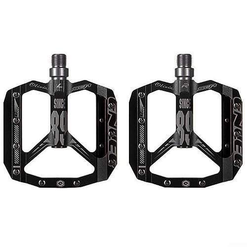 Mountain Bike Pedal : Bicycle Palin Pedals, Bicycle Pedal Aluminum Alloy Bearing Pedal Mountain Bike Palin Pedal 105 * 100 * 15mm（Black）