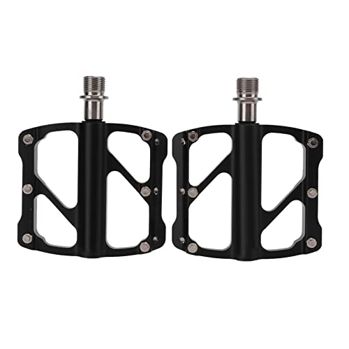 Mountain Bike Pedal : Bicycle Pedal, 1Pair Bike Flat Platform Pedals Mountain Road Bicycle Aluminum Ultra Light with 3 Bearings for Replacement
