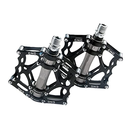 Mountain Bike Pedal : Bicycle Pedal 9 / 16 Inch Axle CNC Aluminium MTB Pedals with 3 Sealed Bearings Bicycle Pedals Non-Slip Wide Platform Pedal for E-Bike, Mountain Bike, Trekking, Road Bike Pedals