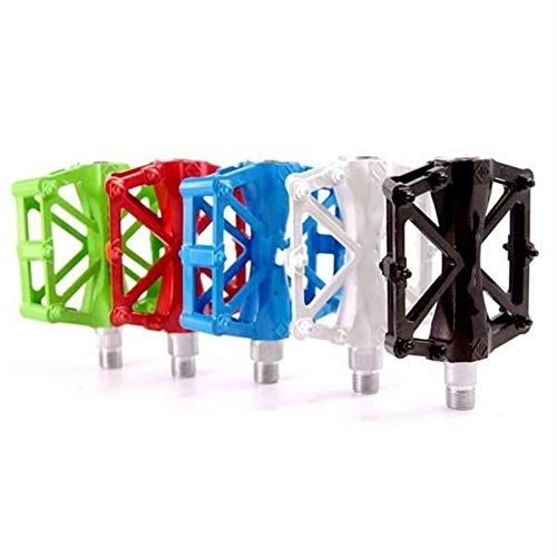 Mountain Bike Pedal : Bicycle Pedal Aluminum Alloy Bicycle Bike Pedals Two Bearings Multicolor For Mountain BMX Road Accessories Bicycles (Size:97 * 80 * 15mm; Color:Red)