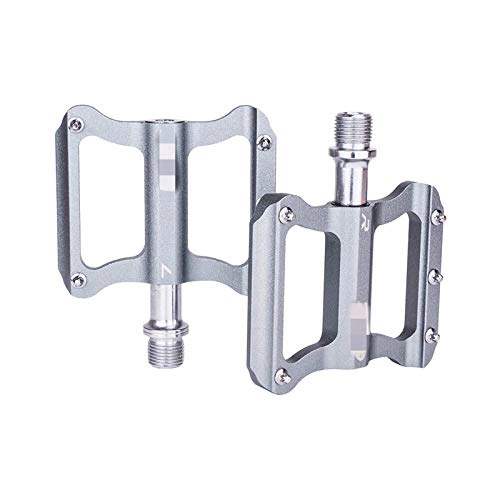 Mountain Bike Pedal : Bicycle Pedal Aluminum Alloy Colorful Ultra-lightweight Anti-slip Durable 1 Pair Bicycle Pedals Mountain Bike Pedals Bike Accessories Bicycle Platform Flat Pedals (Size:71.9* 81.8mm; Color:Silver)