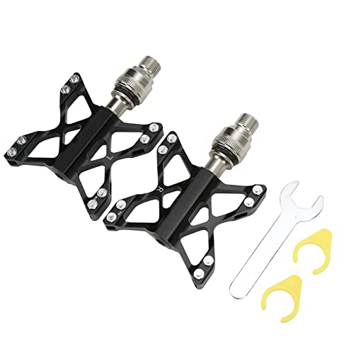 Mountain Bike Pedal : Bicycle Pedal, Aluminum Alloy Dustproof Bicycle Bearing Pedals Anti Slip for Mountain Bikes for Road Bikes