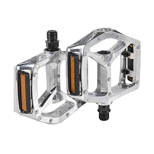 Mountain Bike Pedal : Bicycle Pedal Aluminum Alloy Ultralight Bicycle Pedals Cr-Mo Steel Mandrel Double DU Bearing Pedals Cycling Bike Pedals (Size:110 * 100 * 20mm; Color:Silver)