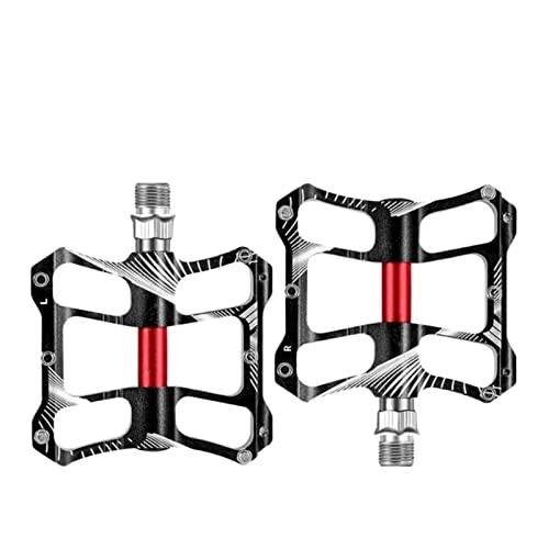 Mountain Bike Pedal : Bicycle Pedal Aluminum Durable Riding Pedals One-piece Bicycle Pedals Fit For Mountain Road Bike Accessories Modified Parts (Color : Black)