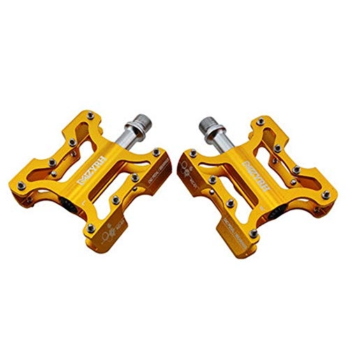 Mountain Bike Pedal : Bicycle pedal, Bearings Universal Road Mountain Bike Pedals Aluminum Alloy Palin Anti-Skid Pedal Bicycle Accessories YZRCRK