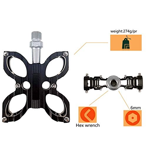 Mountain Bike Pedal : Bicycle Pedal Bicycle Bearing Butterfly Foot Mountain Bike Bearing Pedal Aluminum Alloy Bearing Pedal Bicycle Accessories