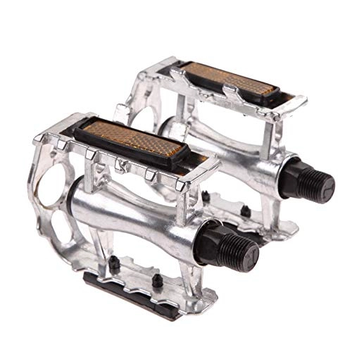 Mountain Bike Pedal : Bicycle pedal Bike Pedals Sealed Bearings Alloy Quick Release Pedals Bicycle Mountain MTB Cycling Platform Pedal 9 / 16 Inch for Performance Durable and easy to install (Color : Silver)
