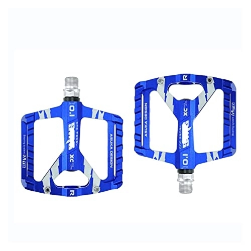 Mountain Bike Pedal : Bicycle Pedal Fit For Bicycle Road Mountain Bike Pedals Ultra-Light Aluminum Alloy Universal Bicycle Pedals Modified Parts (Color : SMS 0.1 blue)