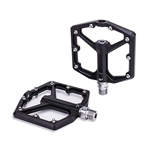Mountain Bike Pedal : Bicycle Pedal Fit For Mountain Bike Flat Pedal Ultralight CNC Aluminum Alloy Smooth Bearings Cycling Accessories Modified Parts (Color : JT07 Black)